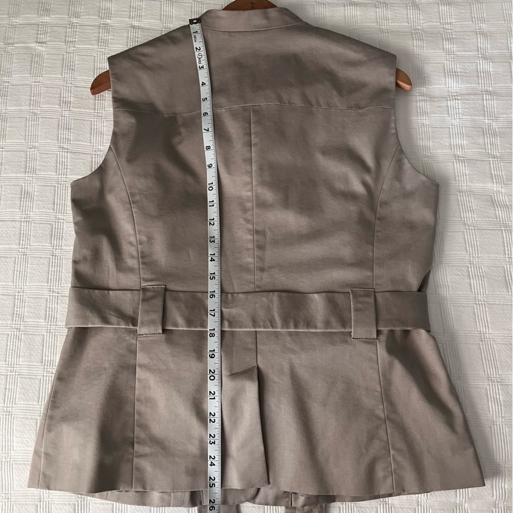 Worthington Cotton Vest Utility Style Design with Tie at Waist Large - Picture 11 of 11